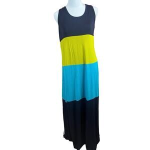 Roz & Ali Women's Maxi Tank Dress with Scoop Neck-Multicolor Size 10